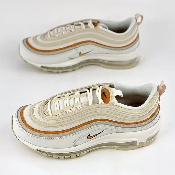 Nike Air Max 97 Beige Orange Women's Sneakers Shoes Tan Phantom Curry DQ8594 001 - Picture 2 of 12